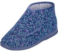 Cosyfeet Elise - Midnight Floral - 9-6E Width - Extra Wide Women's Slippers