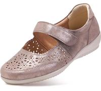 Cosyfeet Harriet - Gold Shimmer Punch - 7-6E - Extra Wide Women's Shoes