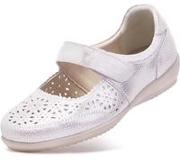 Cosyfeet Harriet - Silver Snake Punch - 4-6E - Extra Wide Women's Shoes