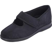 Cosyfeet Margaret - Black - 8-6E Width - Extra Wide Women's Fabric Shoes