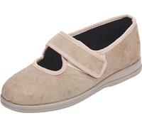 Cosyfeet Margaret - Latte - 6-6E Width - Extra Wide Women's Fabric Shoes
