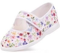 Cosyfeet Margaret - Meadow - 7-6E Width - Extra Wide Women's Fabric Shoes