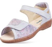 Cosyfeet Natalie - Grey Floral - 5½ - 6E Width - Extra Wide Women's Sandals
