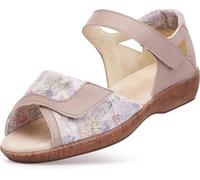 Cosyfeet Natalie - Stone Floral - 6-6E Width - Extra Wide Women's Sandals