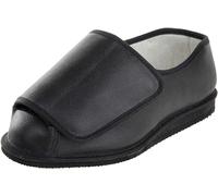 Cosyfeet Rowan Leather - Black - 11 (XXR) - Extra Wide Men's Slippers