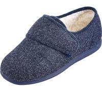 Cosyfeet Rudolph - Navy Marl Knit - 10-3H Width - Extra Wide Men's Slippers