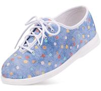 Cosyfeet Sammi - Multicoloured Spot - 6-6E - Extra Wide Women's Shoes