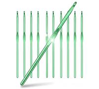 Cosyhav 10pcs Crochet Hook,Green Aluminum Crochet Hooks Set,Crochet Hooks for Beginners and Professionals Knitting(4mm)