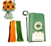 Cosyhav 110pcs Pipe Cleaners,Pipe Cleaners for Craft Sunflower Bouquet Diy,Pipe Cleaners for Craft Flowers with Flower Stems,Florist Tape,Bouquet Wrapping Paper(30cm)