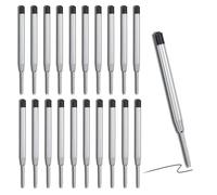 Cosyhav 20pcs Pen Refills Black Ballpoint, 9.9cm Replaceable Pen Refills, School and Office Supplies, Medium Size 0.7 Nib