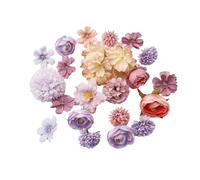 Cosyhav 21pcs Artificial Flowers,Artificial Flowers for Decoration,Fake Flowers for Wedding, Party, Home Decoration(Purple)