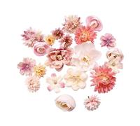Cosyhav 21pcs Artificial Flowers,Artificial Flowers for Decoration,Fake Flowers for Wedding, Party, Home Decoration(Pinkish Purple)