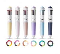 Cosyhav 6pcs 10-in-1 Pens Multicolour, Each Multicoloured Pen Represents a Unique Colour Theme, Ideal Multi Colour Pen for Drawing, Writing, DIY Crafts and School Supplies