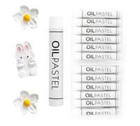 Cosyhav Oil Pastels, 12pcs White Colors Oil Pastels for Art, Art Supplies for Beginners, Students and Artists