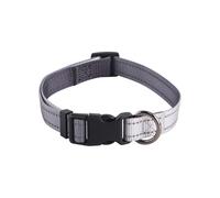 COSYHOMELONDON Dog Collar and Leash Set, Adjustable Pet Collars in Rainbow Geometric, Pastel Gingham, Classic Gray Patterns, Small Medium Large Dogs (M, gradient dark grey)