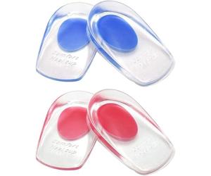 CosyInSofa 2 Pairs Heel Cups, Gel Heel Pads for Plantar Fasciitis, Heel Spur & Achilles Pain, Heel Cushions Absorbing Support Relieve Pressure(S)