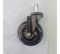 COSYLAND Office Chair Casters 11 mm x 22 mm - Set of 5 Casters for Office Chairs - Super Quiet and Soft for Hard Floors, Parquet, Carpet, Laminate, No Floor Protection Mat Required, Solid Black