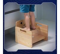 COSYLAND Robot Shaped Kids Step Stool with Handle - Height Adjustable Toddlers Nursery Step Stool for Toilet Potty Training, Bathroom, Kitchen Stable & Non-slip