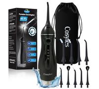Cosyles Water Dental Flosser -Teeth Pick -With 9 Nozzels, 4 Modes, 300ML Tank - Oral Irrigator -IPX7 Waterproof Electric Water Flosser for Tonsil Stone, Teeth Cleaning, Travel-Friendly, Plaque Remove,