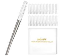 COSYLIFE Dermaplaning Tool for Face, 20 Blade Refills, Dermaplane Razor for Face, Hair Remover Blade for Eyebrows and Peach Fuzz, Facial Shaver for Women That Helps Exfoliate and Smooth The Skin
