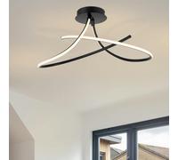 COSYLYTE Carter 2 Light LED, Curved Ceiling Light - Matt Black