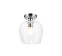 Cosylyte Oakdale Bathroom Classic Bubble Glass Ceiling Light - Chrome Base, IP44, 20x20x24cm, 1xE27. Max. 15W LED (Bulb not Included)