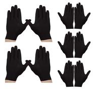 Cosymate 10Pcs Black Cotton Gloves Inspection Gloves Soft Moisturizing Gloves Safety Work Gloves, Thickened Cotton Made Skin Friendly Gloves for Jewelry Inspection, Archival Cleaning, Dry Hands