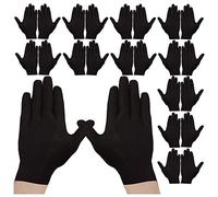 Cosymate 24 PCS Black Cotton Gloves - Soft Moisturizing Safety Work Gloves, 100% Thickened Cotton Made Skin Friendly for Jewelry Inspection, Archival Cleaning, Dry Hands