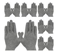 Cosymate Grey Cotton Gloves - 12 Pcs Soft Moisturizing Safety Work Gloves, Thickened Cotton Made, Skin Friendly for Jewelry Inspection, Archival Cleaning, Dry Hands