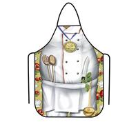 Cosysparks Funny Apron for Men, Novelty Kitchen Wacky Belly Apron Mens BBQ Funny Cooking Apron Beer Festival Grilling Baking Party Joke Aprons for Men Gift (White)