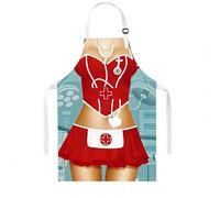 Cosysparks Funny Apron for Women, Sexy Novelty Cooking Apron Funny Kitchen Apron for BBQ Party Festival Joke Present Novelty Gifts for Women (Red)
