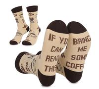 Cosysparks If You Can Read This Bring Me Coffee Socks, Funny Socks Cotton Novelty Socks for Men And Women Letter Funky Socks Christmas Birthday Socks Gifts (1 Pair)