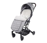 Cosytoes Footmuff, Fairy Baby Waterproof and Windproof, CosyToes Fleece Lined Universal Fitting for Pushchairs Strollers Prams Buggy Large (Grey/White Fleece)