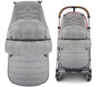 Cosytoes Footmuff, Fairy Baby Waterproof and Windproof,CosyToes Fleece Lined Universal Fitting for Pushchairs Strollers Prams Buggy (Grey-Crystal Vel