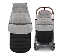 Cosytoes Footmuff Winter Outdoor Universal Footmuff for Pushchair Strollers Prams Buggy Warm Pram Liner Waterproof Windproof Pushchair Car Seat (Large, Black)