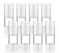 Cosywell Airless Pump Bottles Empty Pump Dispenser Clear Airless Cosmetic Container Travel Bottles, Clear, A-1oz-8pack