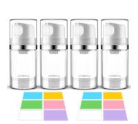 Cosywell Airless Pump Jars 1.7oz/50ml 4 Pack Clear
