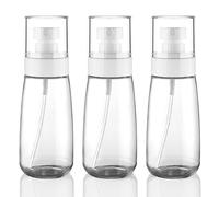 Cosywell Fine Mist Spray Bottle TSA Approved 3.4oz 100ml 3 Pack Empty Cosmetic Refillable Travel Containers Plastic Spray Bottle for Perfume Essential Oils Toners Rose Water Cosmetics (3Clear)