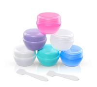 Cosywell Small Plastic Travel Jars for Creams - TSA Approved Refillable Cosmetic Containers - Leak-proof Travel Size Containers with Lid for Lotion, Makeup, Cosmetics - 6 Pieces