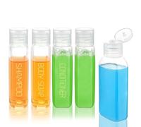 Cosywell Travel Bottles for Toiletries Plastic Squeeze Bottles 5pcs 2 oz TSA Approved Travel Size Containers Refillable Cosmetic Containers Kit Leak proof Shampoo Conditioner Travel Essentials