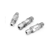COSZWQDP 1pcs 3/6/8/10/12-20mm 1/8" 1/4" 3/8" 1/2" OD Tube Compression Check Valve One Way Non-Return Inline 304 316 Stainless Steel(Ss304,6mm)