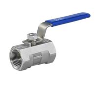 COSZWQDP Ball Valve Stainless Steel one Piece Ball Valve 1/4”3/8" 3/4" 1" 1-1/4" 1-1/2" 2" Threaded Tap Water Pipe Valve Switch DN15-DN50 1pcs(Ss316l,3/8 Inch)