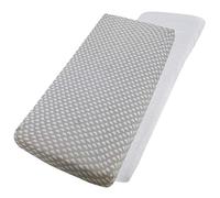Cot Bed Fitted Sheet 100% Cotton 140x70cm - 2X White / 2X Clouds