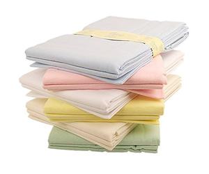 COT Bed Flannelette Flat Sheets x2 Baby Girl Pink