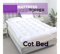(Cot Bed) Mattress Toppers Microfiber 10cm Hotel Quality Box Stitch Anti Allergy All Sizes