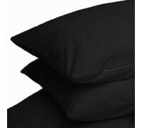 COT BED POLYCOTTON PILLOW CASE (16X24CMS) 2 PACK (BLACK)