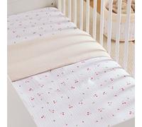 Cot Bed Quilt - Ditsy Cherry