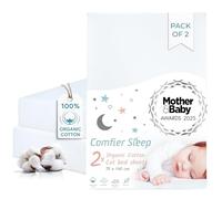 Cot Bed Sheets 140x70cm - 2 pcs White 100% Organic Cotton Fitted Cot Sheets