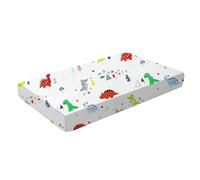 Cot Bed Sheets for Girl Boys | Fitted Crib Sheets 70x140cm | Easy Care Soft Cotton and Dureable, Unique Dinosaur Print Toddler Mattresses