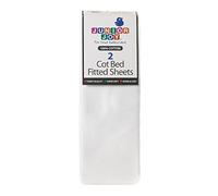 Junior Joy 2 Cot Cotton Fitted Sheets - White